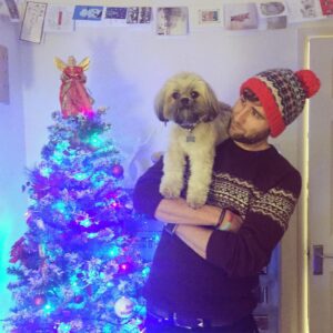 Matthew Lewis Instagram - Merry Xmas, kids. Love, Matt & Baxter x