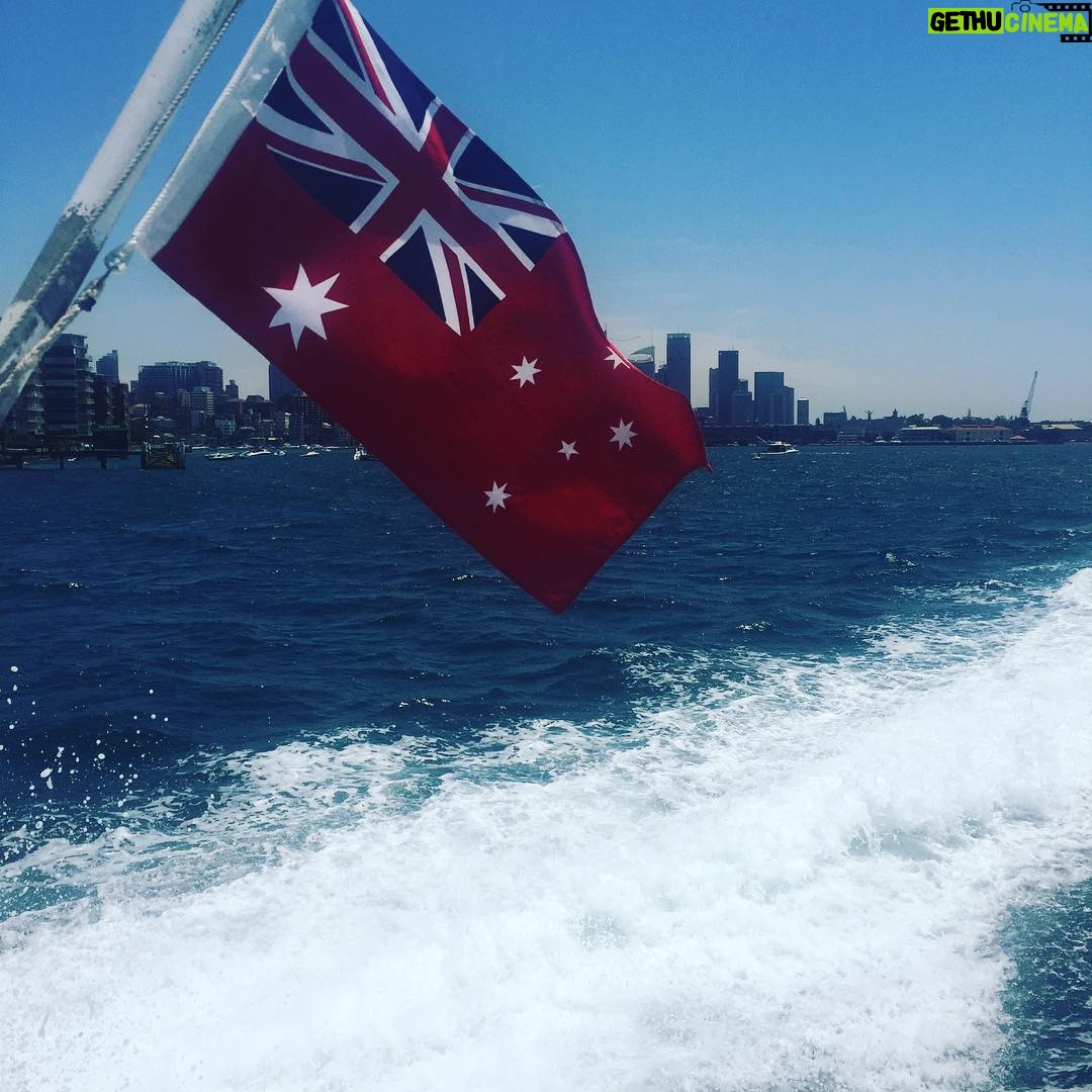 Matthew Lewis Instagram - Sydney Harbour below the beautiful Australian Red Ensign. 37 degrees 😰. #BritDownUnder #TooHotForAnEnglishman #UnionJackSortOf Sydney, Australia