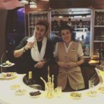 Matthew Lewis Instagram - Trying my hand behind the bar. I reckon the hat looked better on Jasmina if I'm honest. P.S. Australia is really far. #DrinkResponsibly #OrAtLeastPaceYourself #WhyAmIStillOnAPlane