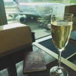 Matthew Lewis Instagram - Next stop... Australia. Via Dubai. Obvs. Stick another shrimp on the barbie, I'm on my way. @emirates @tones678 @lukeburgess87 Emirates Lounge, Heathrow Terminal 3