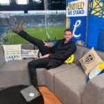 Matthew Lewis Instagram - Can’t say I don’t have the legs for it. Podcasting, that is. Last time I played football one of them broke in half. Back at Elland Road with the old gang as @leedsunited brushed aside those dog botherers from round the way. Nice shiny studio guys, @jermainebecks83 @eljonesuk