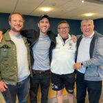 Matthew Lewis Instagram - Tried to cover the Hull badge but @jason.davidson.13 wasn’t having it. Good to visit the big man, even it was in the wrong colours and in the wrong part of Yorkshire. And look at my old man, 80 years young 💙💛
