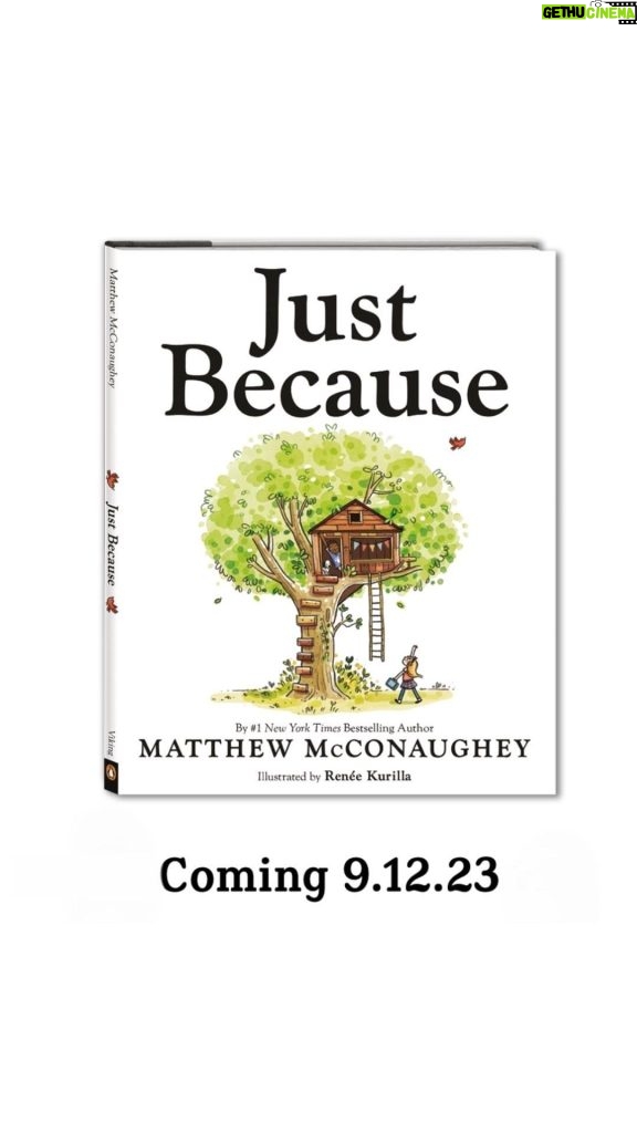 Matthew McConaughey Instagram - just because… pre-order now #justbecausebook link in bio