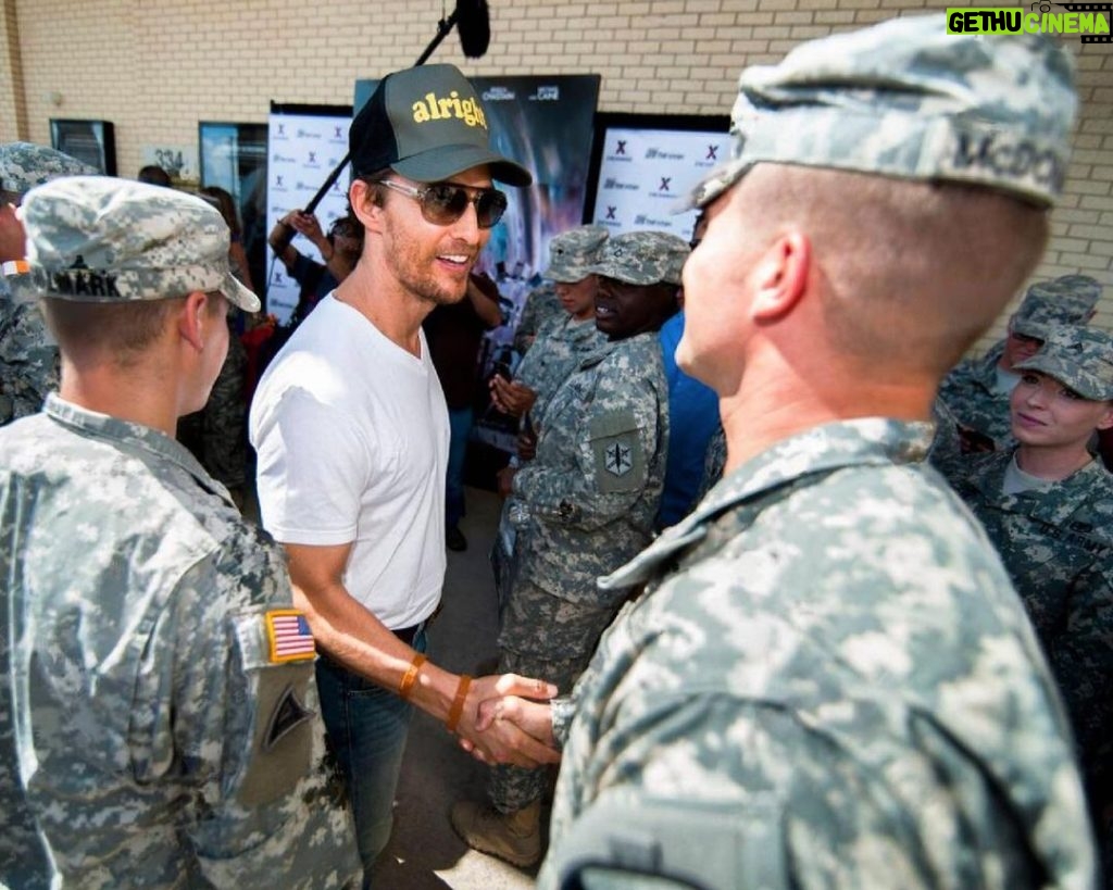 Matthew McConaughey Instagram - with honor, respect, and gratitude #thankyouforyourservice