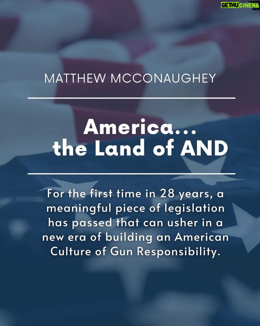 Matthew McConaughey Instagram - America… the Land of AND United States of America