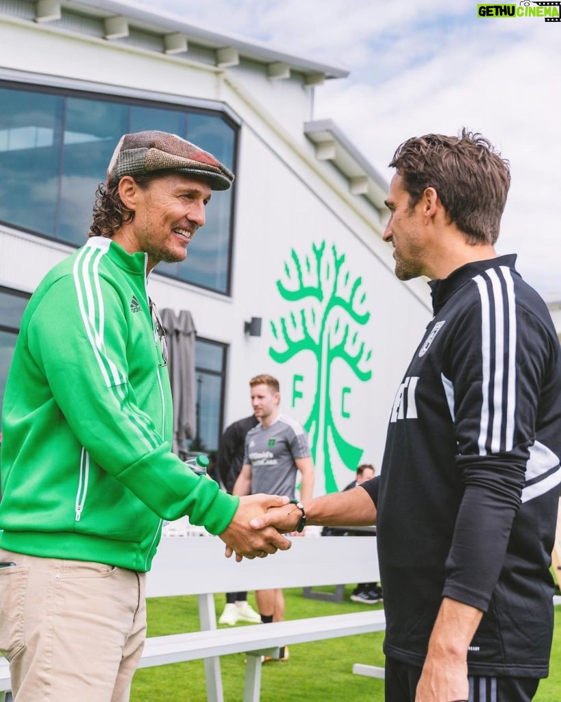 Matthew McConaughey Instagram - verde es familia @austinfc Q2 Stadium