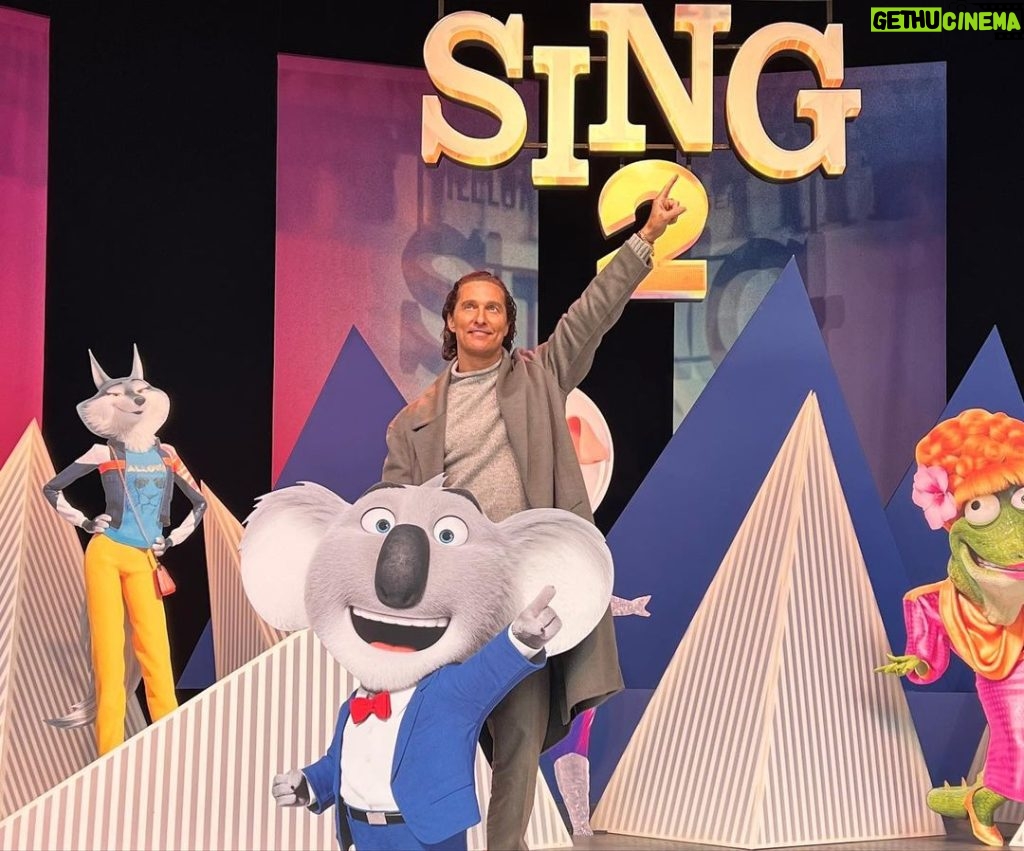 Matthew McConaughey Instagram - showtime #sing2 @singmovie