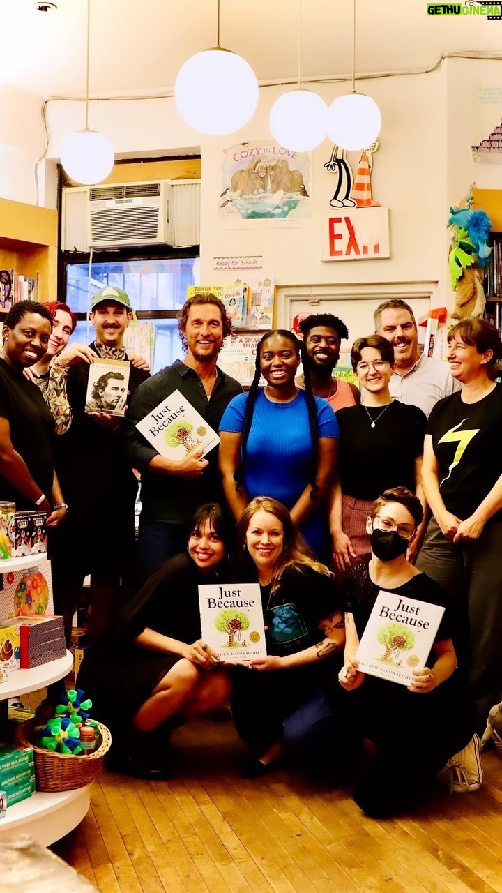 Matthew McConaughey Instagram - same address #greenlightsbook #justbecausebook Greenlight Bookstore