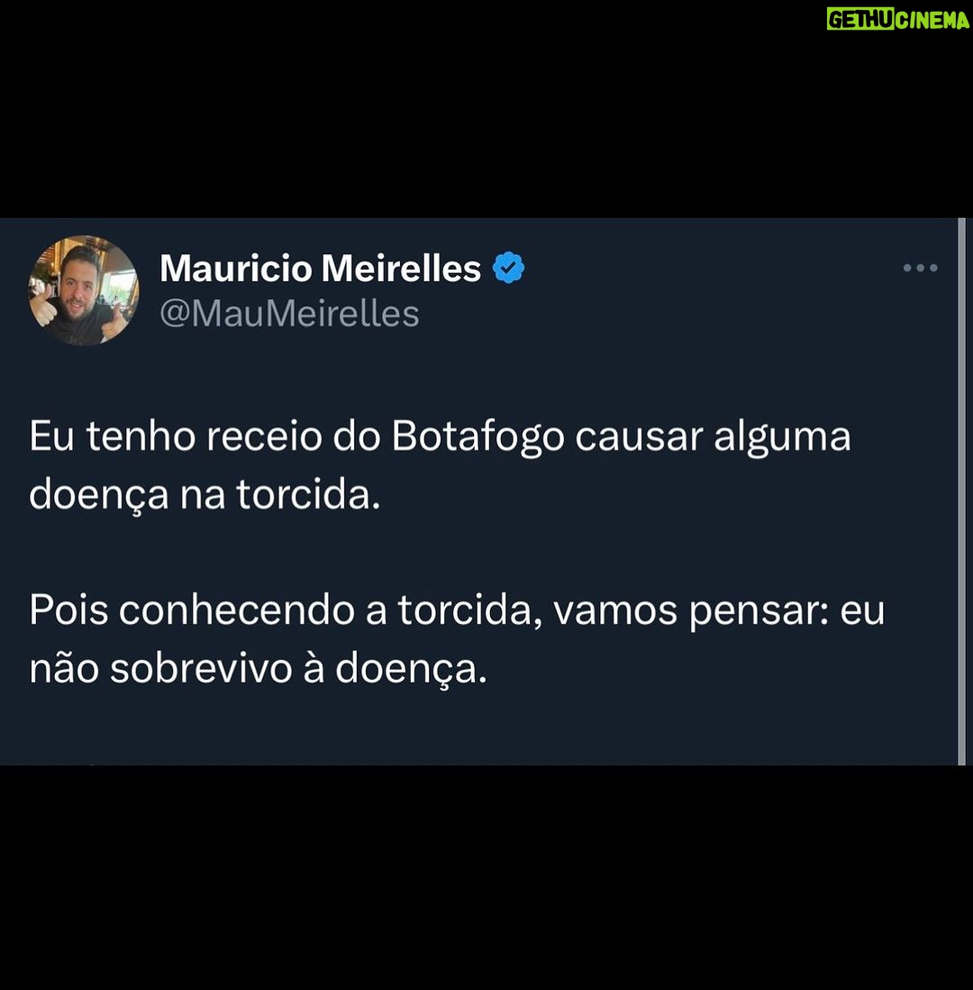 Maurício Meirelles Instagram - MAIS UMA SEMANA SENDO BOTAFOGUENSE.