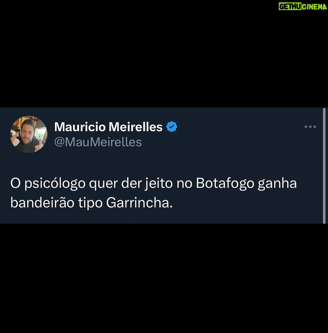 Maurício Meirelles Instagram - MAIS UMA SEMANA SENDO BOTAFOGUENSE.