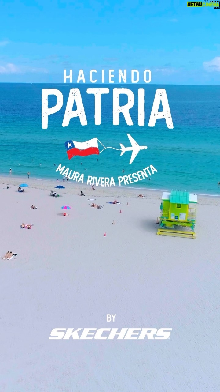 Maura Rivera Instagram - HACIENDO PATRIA 🇨🇱 🇨🇱🇨🇱 Estreno domingo 15 de octubre Suscríbete a mi canal de YouTube no te lo pierdas!! El link está en la descripción de mi muro @skecherschile @skyairline #miami #haciendopatria Miami, Florida