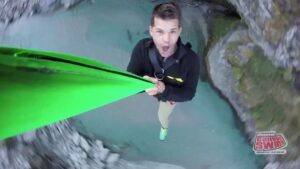 Max Carver Instagram - Well... that was fun. Made a considerable contribution to the swear bucket #shotovercanyonswing