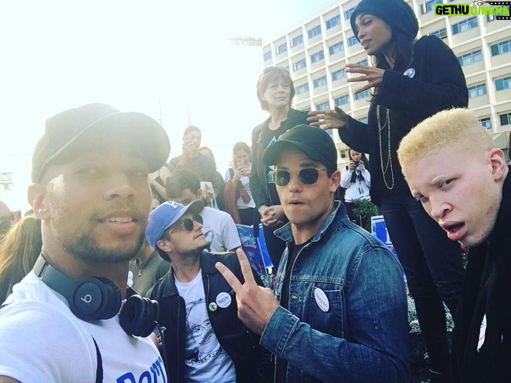 Max Carver Instagram - What a phenomenal group. So much respect for @rosariodawson @kendrick38 @josh_hutcherson and the other incredible activists and artists I got to meet today. It is both your great privilege and your duty to participate in our democracy- Inaction is silence and we need your voice. Make sure to register and #vote UCLA
