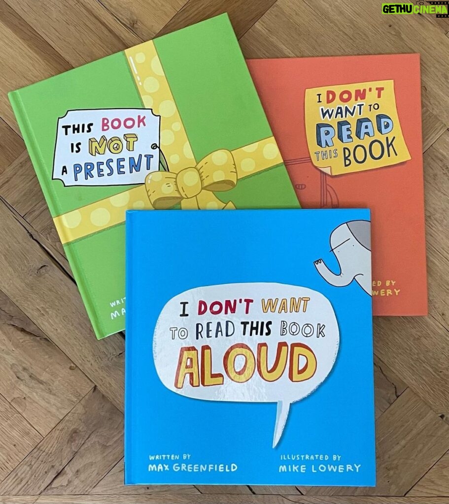 Max Greenfield Instagram - 📚 🍊 Reading isn’t easy for everyone 🍃 People learn in different ways 💦 Reading aloud is TERRIFYING These three books define my entire early education. Working on them has been a dream. Thank you @penguinkids @mikelowerystudio Linktree in bio #idontwanttoreadthisbookaloud Out Sept 19th
