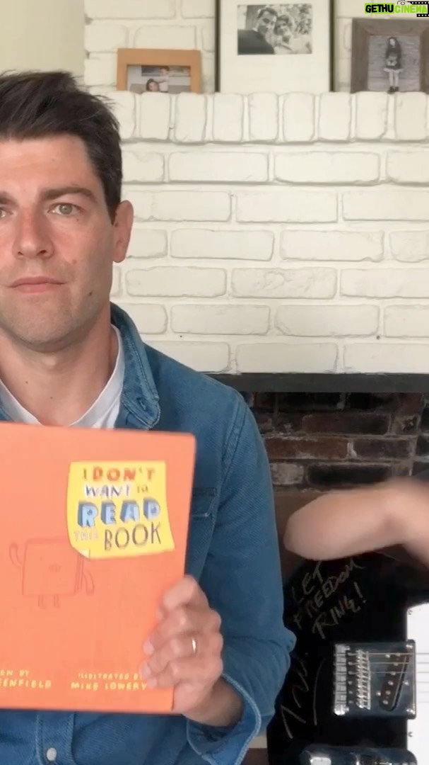 Max Greenfield Instagram - On behalf of @penguinkids @mikelowerystudio and myself I present to you all an UN-unabridged reading of #idontwanttoreadthisbook Read aloud by my kids… kinda 2 weeks till lift off 🚀 Available wherever books are sold NOV9 @oliviarodrigo
