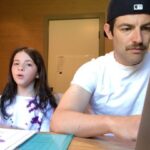 Max Greenfield Instagram - A few moments from today’s work. It’s going great!! 🙌#homeschool