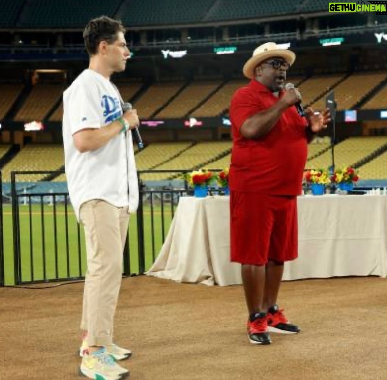 Max Greenfield Instagram - Thank you to @claytonkershaw and @ellenkershaw for having @cedtheentertainer and I at #pingpong4purpose Wonderful people. Wonderful cause. @kershawschallenge