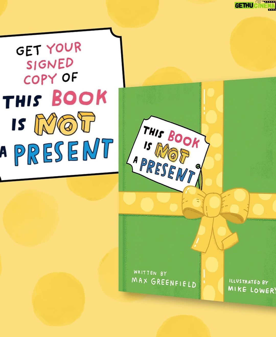 Max Greenfield Instagram - I will be doing LIVE (and some virtual) performances of THIS BOOK IS NOT A PRESENT! Join me for the experience of a lifetime as I attempt to read my own book. THIS BOOK IS NOT A PRESENT! EVENTS in LA, NYC, Petaluma, and online! Visit bookseller sites for more details. @penguinkids @premierecollectibles @bneventsgrove @strandbookstore @copperfieldbooks