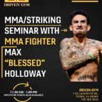 Max Holloway Instagram - The Blessed Express is coming to the East Coast of the mainland this summer, so I’m going to drop in and do some events with my fans. All details attached, and go to @getmeafighter (link is in their bio) for all the details @drivengym @rivs_hub @groundcontrol.owings.mills @sw_bar_and_grill