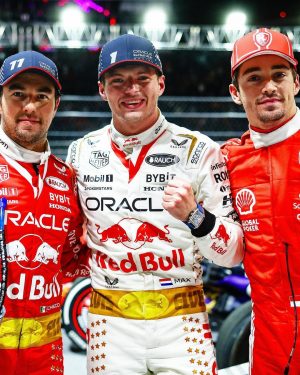 Max Verstappen Instagram - Let’s gooo guys!!! 💪 Another amazing result @redbullracing 👏

Had a lot of fun out there today, great racing! 🙌 See you next year Vegas 🎲🎰