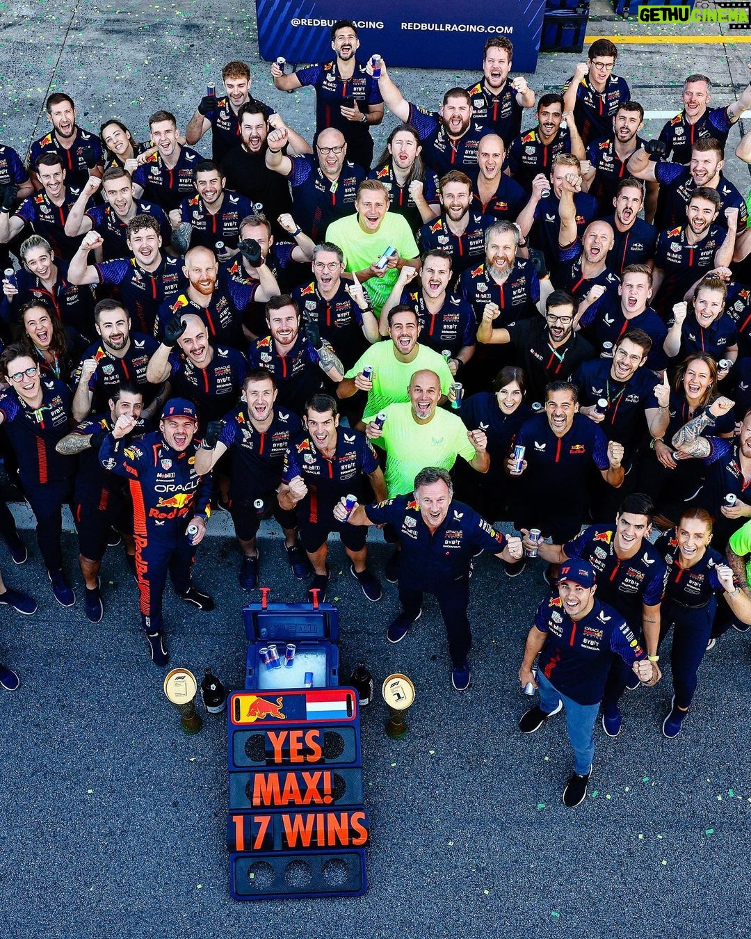 Max Verstappen Instagram - Let’s go!!! What a great performance! This is another amazing day for us as a team @redbullracing 👏 and a pretty nice way to celebrate the win 👀🎤 Racing at Interlagos is always very special! Thank you for all the support 🇧🇷🙌 #BrazilGP Autódromo de Interlagos