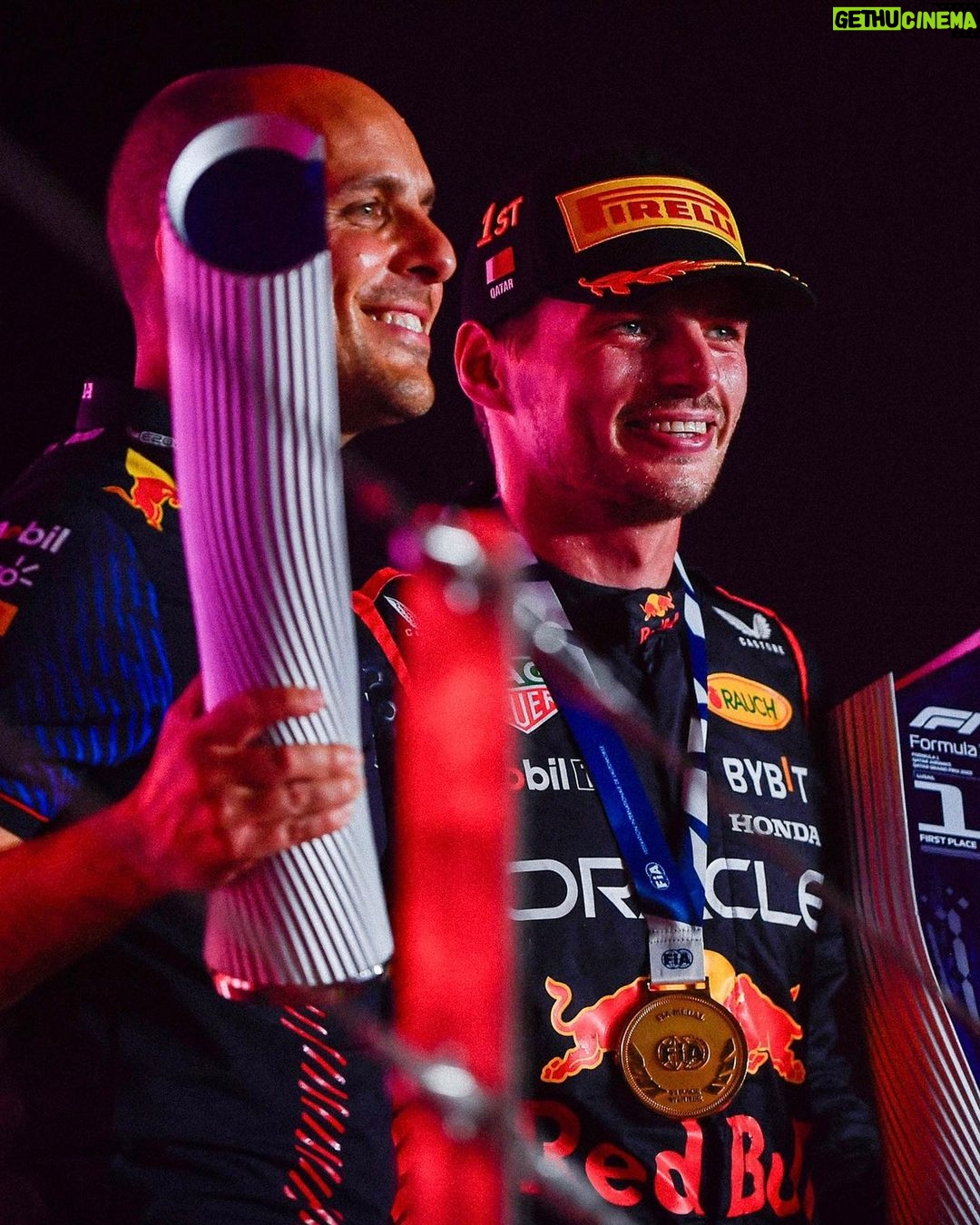 Max Verstappen Instagram - Champions š Winning the race is the perfect way to end an amazing weekend @redbullracing š Thank you all for the tremendous supportĀ andĀ messagesĀ š #QatarGP Losail International Circuit