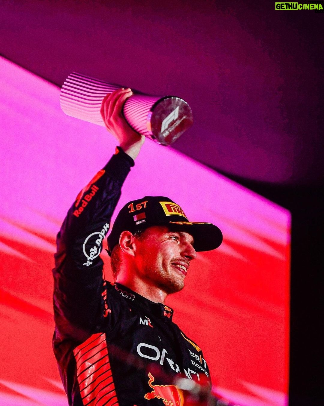 Max Verstappen Instagram - Champions š Winning the race is the perfect way to end an amazing weekend @redbullracing š Thank you all for the tremendous supportĀ andĀ messagesĀ š #QatarGP Losail International Circuit