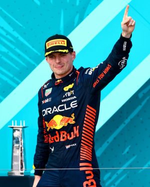Max Verstappen Instagram - Simply… lovely! 

What a great win today! A very strong race 🙌 

The car felt really good and the strategy paid off perfectly @redbullracing 👏 This is a fantastic 1-2 team result again, let’s keep this going 💪

Thank you, Miami - You have been great🌴