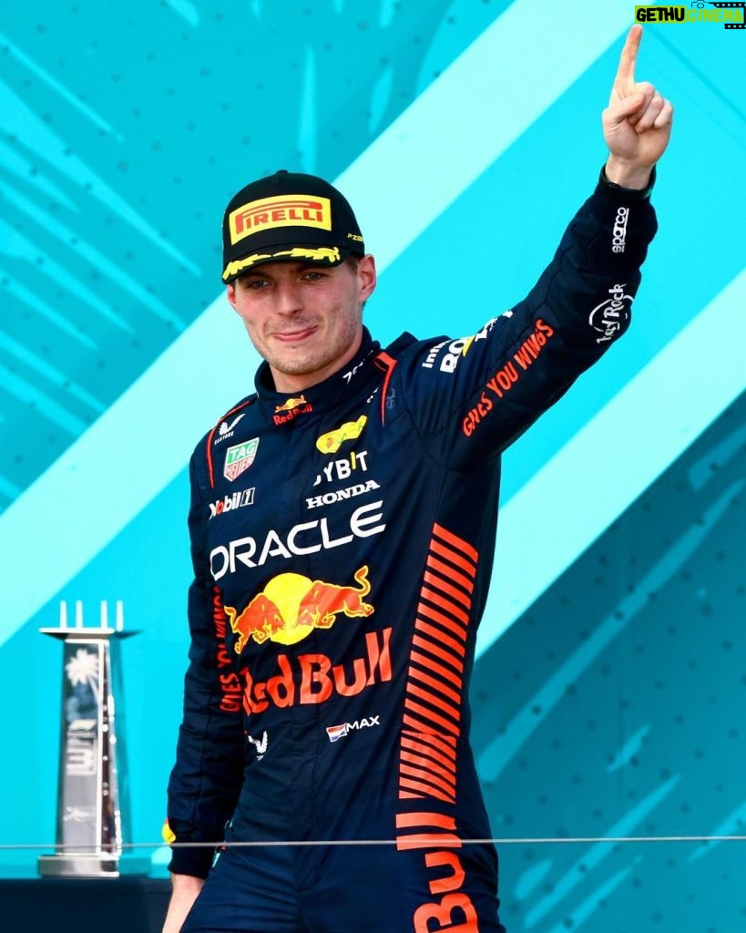 Max Verstappen Instagram - Simply… lovely! What a great win today! A very strong race 🙌 The car felt really good and the strategy paid off perfectly @redbullracing 👏 This is a fantastic 1-2 team result again, let’s keep this going 💪 Thank you, Miami - You have been great🌴 F1 Miami Grand Prix