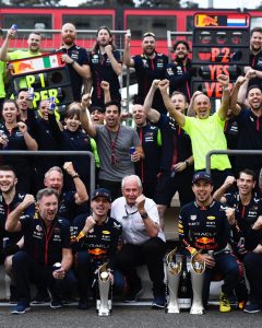 Max Verstappen Instagram - P2 today 👊 A bit unlucky with the safety car but nevertheless, learned a lot and another One-Two finish. This is a very good team result here in Baku @redbullracing @schecoperez 💪 Baku City Circuit
