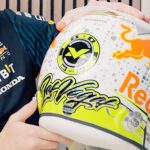 Max Verstappen Instagram - One last special helmet for this season. You’ve got to go neon for Vegas 🇺🇸 #F1 #RedBullRacing #LasVegasGP Las Vegas, Nevada