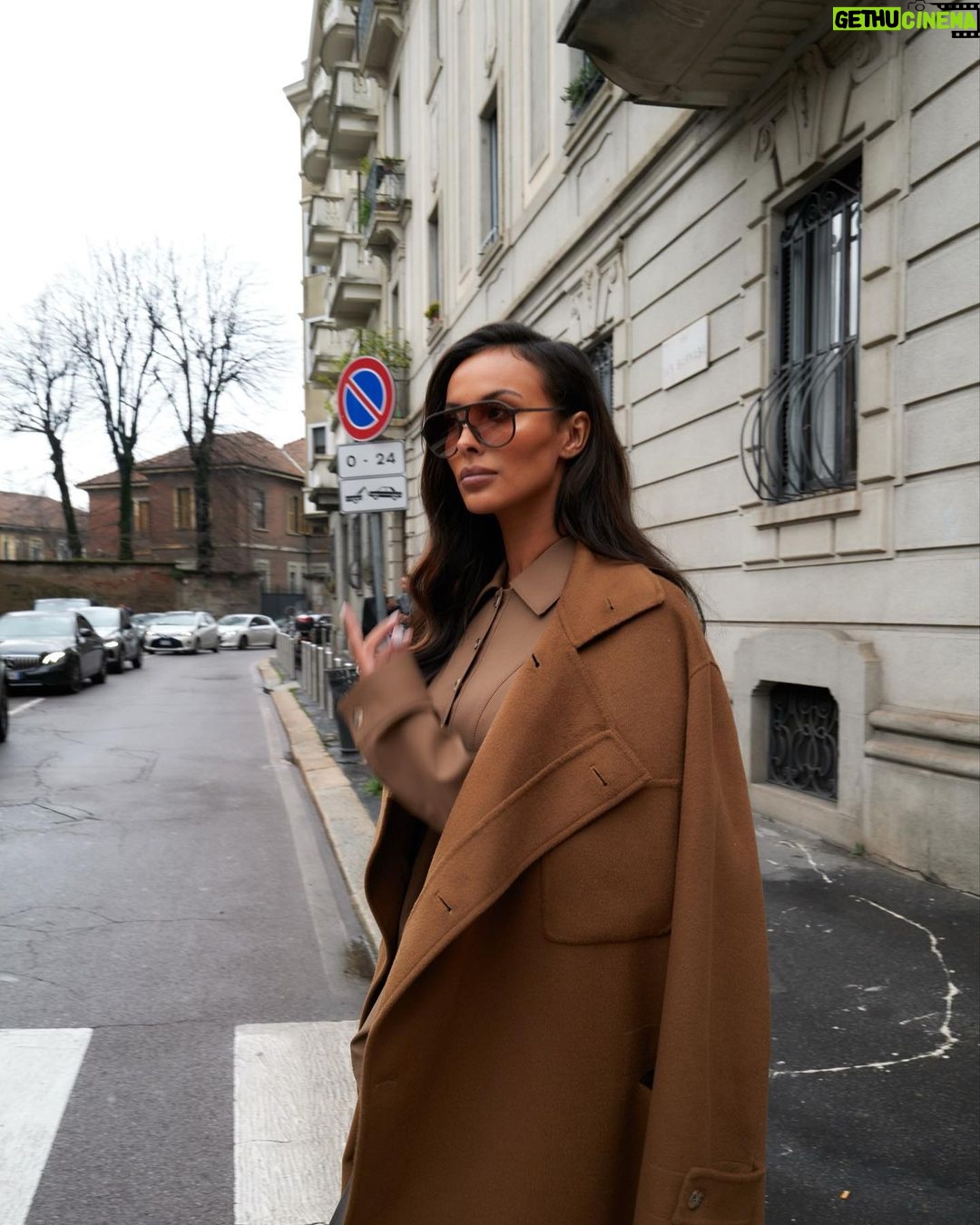 Maya Jama Instagram - Philosophy to Marni to dinner etc Milan, Italy