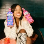 Maya Jama Instagram - In my bottle design bag 🤩🤌🏽 Well excited to reveal my new @gordonsginuk Premium Pink bottle designs inspired by amazing friends 💖 wholesome. My favourite memories are when we’re together having a chilled one catching up over cocktails so it was so cute getting some of my closest involved in what I’m doing with #ClinkwithPink 🍹treated everyone to my Gordon’s Pink Palomas 🫶. My limited edition bottles are available NOW from supermarkets around the UK 😱but for a limited time only, so don’t miss out. There’s also an alcohol free version ! Tag mee when you get a bottle 🥰 For the facts Drinkaware.co.uk. #Over18sonly #pleasedrinkresponsibly #ad