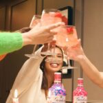 Maya Jama Instagram - In my bottle design bag 🤩🤌🏽 Well excited to reveal my new @gordonsginuk Premium Pink bottle designs inspired by amazing friends 💖 wholesome. My favourite memories are when we’re together having a chilled one catching up over cocktails so it was so cute getting some of my closest involved in what I’m doing with #ClinkwithPink 🍹treated everyone to my Gordon’s Pink Palomas 🫶. My limited edition bottles are available NOW from supermarkets around the UK 😱but for a limited time only, so don’t miss out. There’s also an alcohol free version ! Tag mee when you get a bottle 🥰 For the facts Drinkaware.co.uk. #Over18sonly #pleasedrinkresponsibly #ad