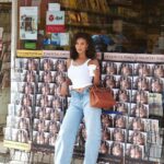 Maya Jama Instagram - Covergirl in my local 🥹 @britishvogue is out nowwww so overwhelmed with happiness and filled with love everytime you tag me in pics but seeing it in person is a bloody madness ! - there’s more pictures inside that arent online so I’ll leave it that way for now so you can go have a look 😅( featuring my nan looking confused & beautiful aunty too) ❤️