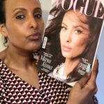 Maya Jama Instagram - Covergirl in my local 🥹 @britishvogue is out nowwww so overwhelmed with happiness and filled with love everytime you tag me in pics but seeing it in person is a bloody madness ! - there’s more pictures inside that arent online so I’ll leave it that way for now so you can go have a look 😅( featuring my nan looking confused & beautiful aunty too) ❤️
