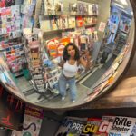Maya Jama Instagram - Covergirl in my local 🥹 @britishvogue is out nowwww so overwhelmed with happiness and filled with love everytime you tag me in pics but seeing it in person is a bloody madness ! - there’s more pictures inside that arent online so I’ll leave it that way for now so you can go have a look 😅( featuring my nan looking confused & beautiful aunty too) ❤️