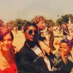 Maya Jama Instagram - First Glastonbury with the girlies 😅 Not gna lie I can’t wait to have a mini an bring them around festivals tied to my back 😂💃🏽🥹