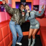 Maya Jama Instagram - Can’t believe the bottle I designed is in the big shops!🥹 To celebrate I had a lovely time meeting some of you with @gordonsginuk making our cocktails & singing our lungs out @luckyvoicekaraoke Our #ClinkwithPink package is available now until 1st June, it includes a cocktail masterclass, one hour of private karaoke with access to my playlist. You can book directly on the @luckyvoicekaraoke website. #Over18sonly #pleasedrinkresponsibly AD