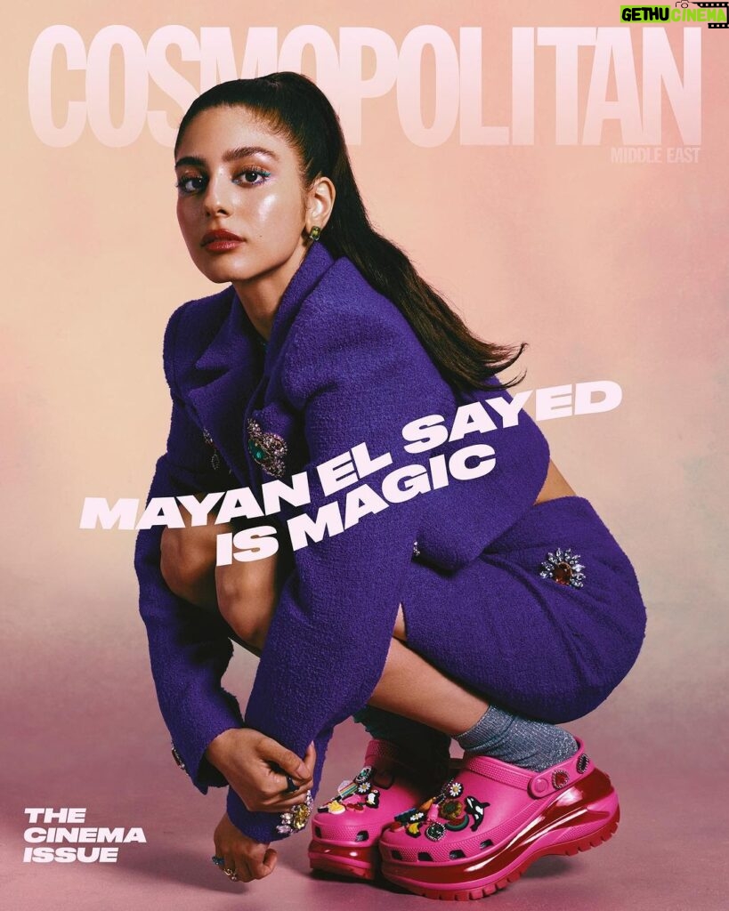 Mayan ElSayed Instagram - LIGHTS, CAMERA, ACTION 📽️⭐ Introducing our autumn issue cover star #MayanElSayed.  The 25-year-old has just won a Nickelodeon Choice Award in Abu Dhabi for Favourite Actress, and with good reason: Mayan is made for the movies.   Tap our link in bio to read our cover story with the Gen Z powerhouse where she delves into navigating her 20s, how she began her acting journey, and how she *loves* Mona Zaki (us too, tbh).   EDITOR-IN-CHIEF: @millimidwood PHOTOGRAPHER: @fouadtadros  STYLING: @laura.jane.brown DIGITAL EDITOR AND WORDS: @saraalhumirii  CONTENT PRODUCER: @twinklestanly MAKEUP: @sophieleachmua  HAIR STYLING: @lindie.styles @collective_hair PRODUCER: @steff.producer STYLING ASSISTANT: Sara Fares and @charlotte.marsh  PHOTOGRAPHY ASSISTANT: @scar_salario  TALENT AGENT: @madrisingcelebrity  Mayan is wearing: Classic Mega Crush Clog: @crocs_middleeast @crocs Charms: Jibbitz Jacket & skirt: @moschino Necklace & earrings: @swarovski Rings: @beabongiasca Socks: @hm
