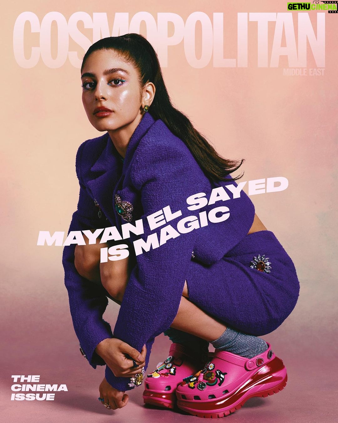 Mayan ElSayed Instagram - LIGHTS, CAMERA, ACTION đ˝ď¸â Introducing our autumn issue cover star #MayanElSayed. â¨The 25-year-old has just won a Nickelodeon Choice Award in Abu Dhabi for Favourite Actress, and with good reason: Mayan is made for the movies. â¨â¨Tap our link in bio to read our cover story with the Gen Z powerhouse where she delves into navigating her 20s, how she began her acting journey, and how she *loves* Mona Zaki (us too, tbh). â¨â¨EDITOR-IN-CHIEF: @millimidwoodâ¨PHOTOGRAPHER: @fouadtadros â¨STYLING: @laura.jane.brownâ¨DIGITAL EDITOR AND WORDS: @saraalhumirii â¨CONTENT PRODUCER: @twinklestanlyâ¨MAKEUP: @sophieleachmua â¨HAIR STYLING: @lindie.styles @collective_hairâ¨PRODUCER: @steff.producerâ¨STYLING ASSISTANT: Sara Fares and @charlotte.marsh â¨PHOTOGRAPHY ASSISTANT: @scar_salario â¨TALENT AGENT: @madrisingcelebrity Mayan is wearing: Classic Mega Crush Clog: @crocs_middleeast @crocs Charms: Jibbitz Jacket & skirt: @moschino Necklace & earrings: @swarovski Rings: @beabongiasca Socks: @hm