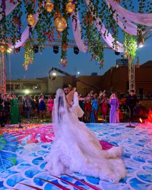 Mayan ElSayed Instagram - My brother & the love of his life got married and I couldn’t be happier🩵 

Dress @danas.eg 
Makeup @saraarefmua 
Hair @silviahairstyling