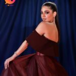 Mayan ElSayed Instagram - Cairo Drama Festival portraits♥️ Brought to you by @gossipsonline_ Photographer: @norayoussef_photography Art director: @sarabahaa1 Styled @bypoucyelshahawy Dress @bazzaalzouman Makeup @makeupmariamfaroukk_ Hair @mr.bishoo @alsagheersalons Jewelry @iramjewelry_