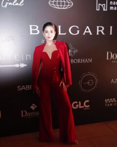 Mayan ElSayed Instagram - A night with @bulgari ✨ At @fashiondesigndistrict.fdd Congratulations @maigalal ♥️ @maisonpyramide Styled @bypoucyelshahawy Full outfit @elisabettafranchi @krisma_me Hair @mahmuod_abady_ @minakhamis Pics @thecairozoom @scenehome