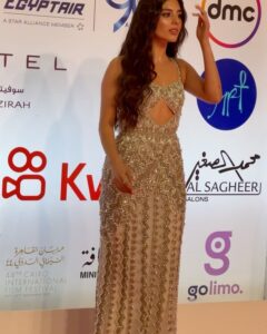 Mayan ElSayed Instagram - A special dress for a special occasion 👼✨ From the opening ceremony of the 44th edition of Cairo International Film Festival, my first ever🤍 @cairofilms Stylist: @yasminekenawi Stylist Assistant: @ahd.isl Dress: @cucculellishaheen Jewelry: @iramjewelry_ Makeup: @makeupmariamfaroukk_ Hair: @silviahairstyling Thank you for making me look like a 🧜‍♀️