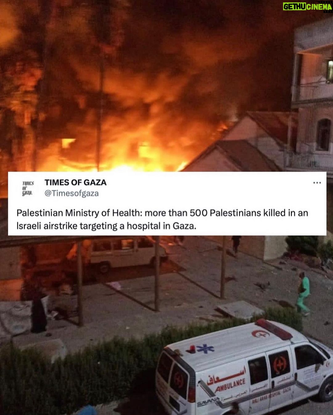 Mayan ElSayed Instagram - #arrestnetanyahu #warcriminal #childkiller #genocideingaza They’re bombing hospitals now! More than 500 Palestinians were killed. If you’re tired of seeing this imagine living it! Humanity has failed.