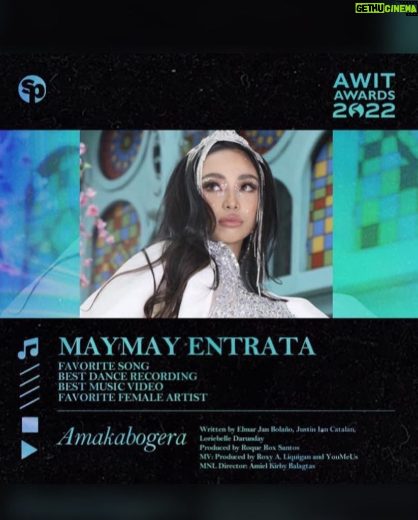 Maymay Entrata Instagram - Happy 17M views mga kabogeras! Also, nominated tayo sa “Awit awards”, Congrats saatin uy! 🥹