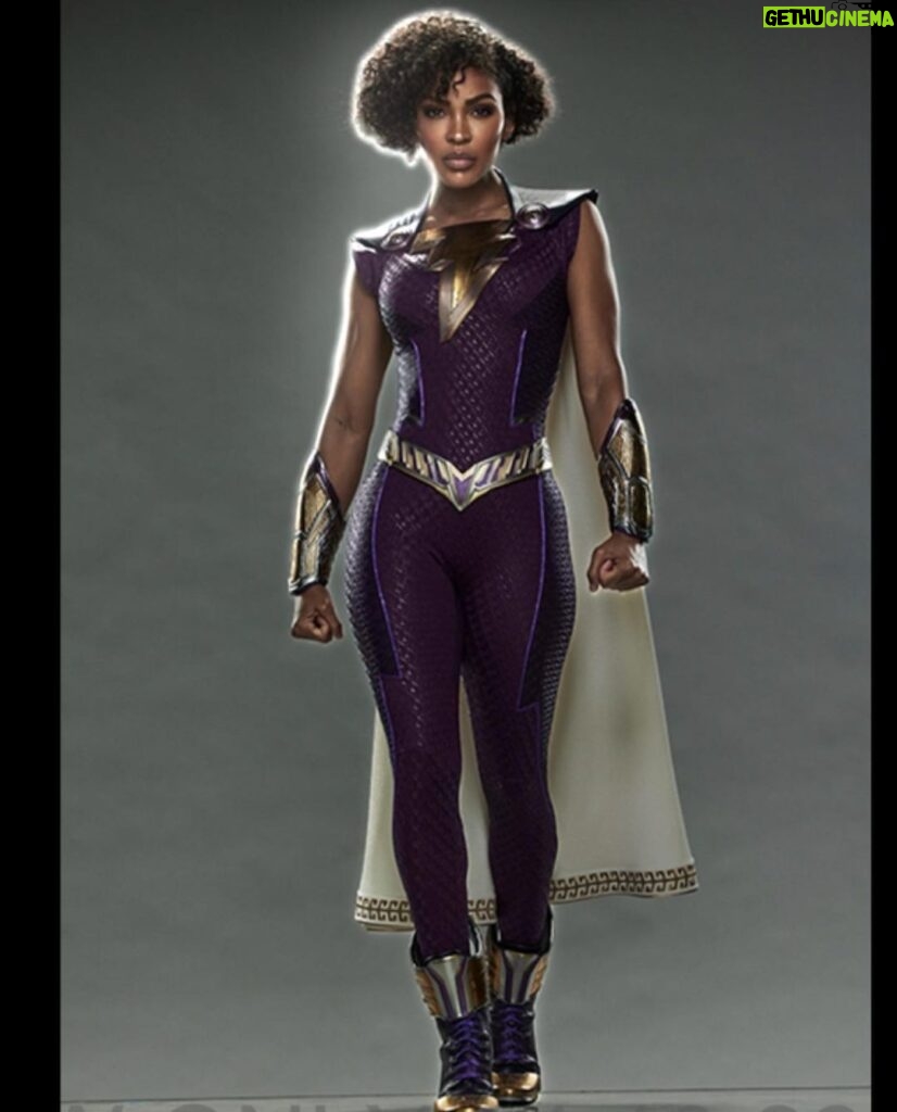 Meagan Good Instagram - One of my favorite characters that I get the honor of playing. This little nugget when she gets her superhero powers 💜 Here’s to the #Shazamily 😌 I love y’all! #DarlaDudley 💜⚡ This is hands down the funniest Family superhero movie you will see! @ShazamMovie in theaters NOW🍿!