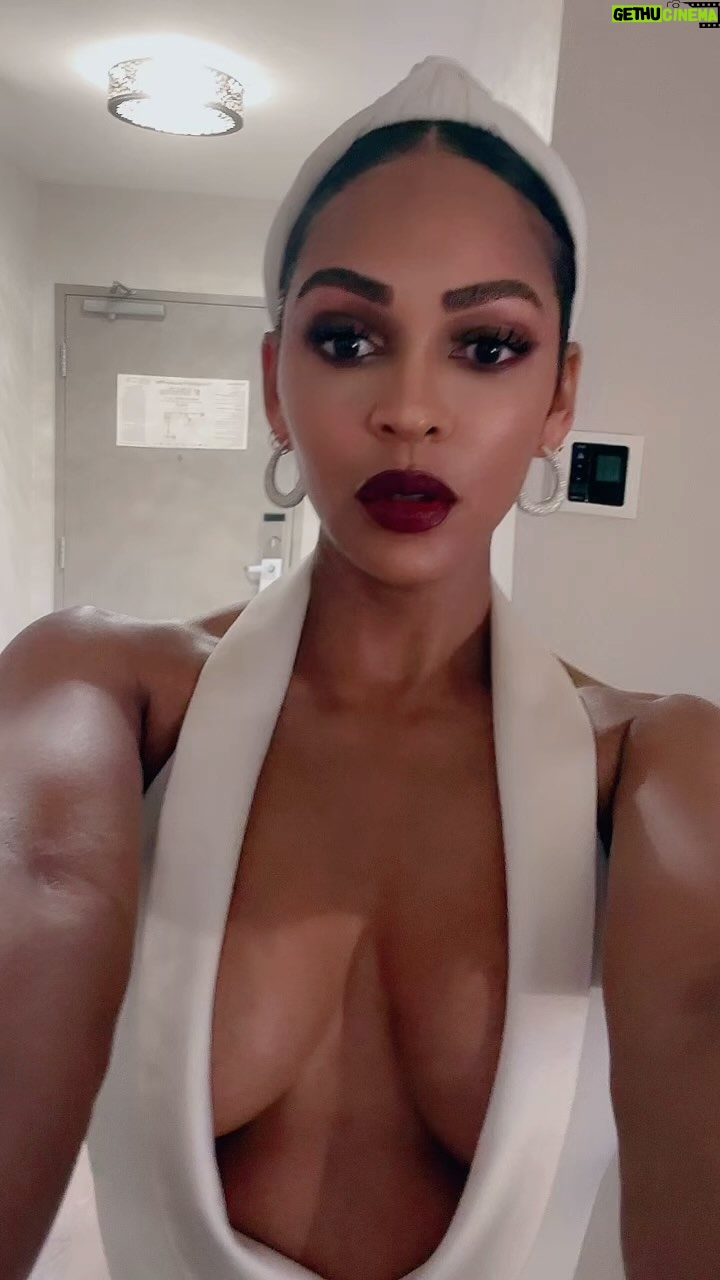 Meagan Good Instagram - Thank you to the CBC for having me 🥹 so much fun to host @SocialArchitectEvents with my Brother @larenztate 🤍 I love yall 🥹+ will always support the work ✊🏾+ appreciate the love 🙏🏾 Make up | ya girl 😌 Hair | @catrice_nicole_mckinney Styled | @philippeuter Dress | @galialahav Shoes + clutch | @alevimilano Jewelry | @levian_jewelry Headpiece | @adiba.official