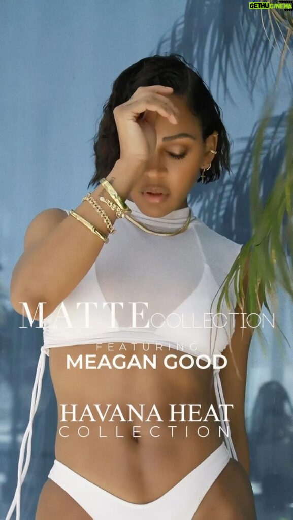 Meagan Good Instagram - ᴄʜᴇᴄᴋ ᴏᴜᴛ 👀 @MATTECOLLECTION 👙 ʜᴀᴠᴀɴᴀ ʜᴇᴀᴛ ᴄᴏʟʟᴇᴄᴛɪᴏɴ 🔥ғᴇᴀᴛᴜʀɪɴɢ- ᴍᴇ 🙈 ʙᴇᴀᴛ | @makeupbyjmonroy + ʜᴀɪʀ | @jasmineashleyofficial